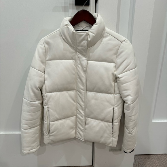 Andrew Marc Sport Faux Leather Puffer Jacket - Picture 8 of 8